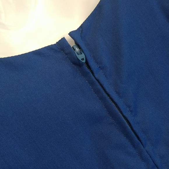 Vintage Blue Midi Dress - Picture 5 of 9